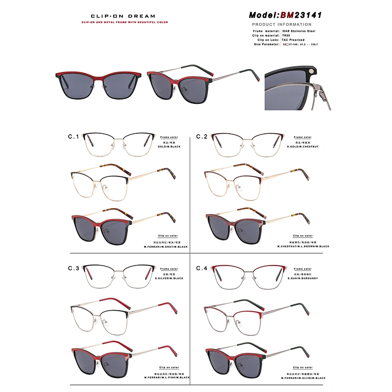 High Quality Stylish metal Magnet Frame Sunglasses